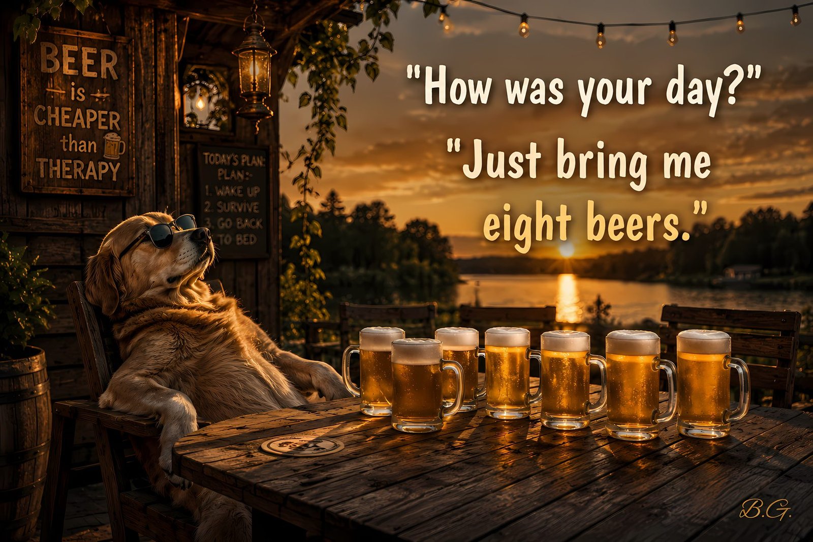 Just Bring Me Eight Beers, Werk von Boris Gavranic